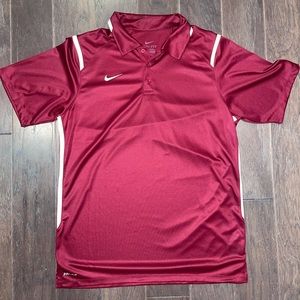 Nike polo maroon size medium